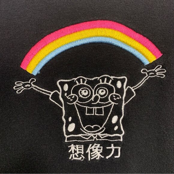 Boxlunch Spongebob Squarepants Rainbow Sweatshirt Women's Size S - Picture 2 of 6